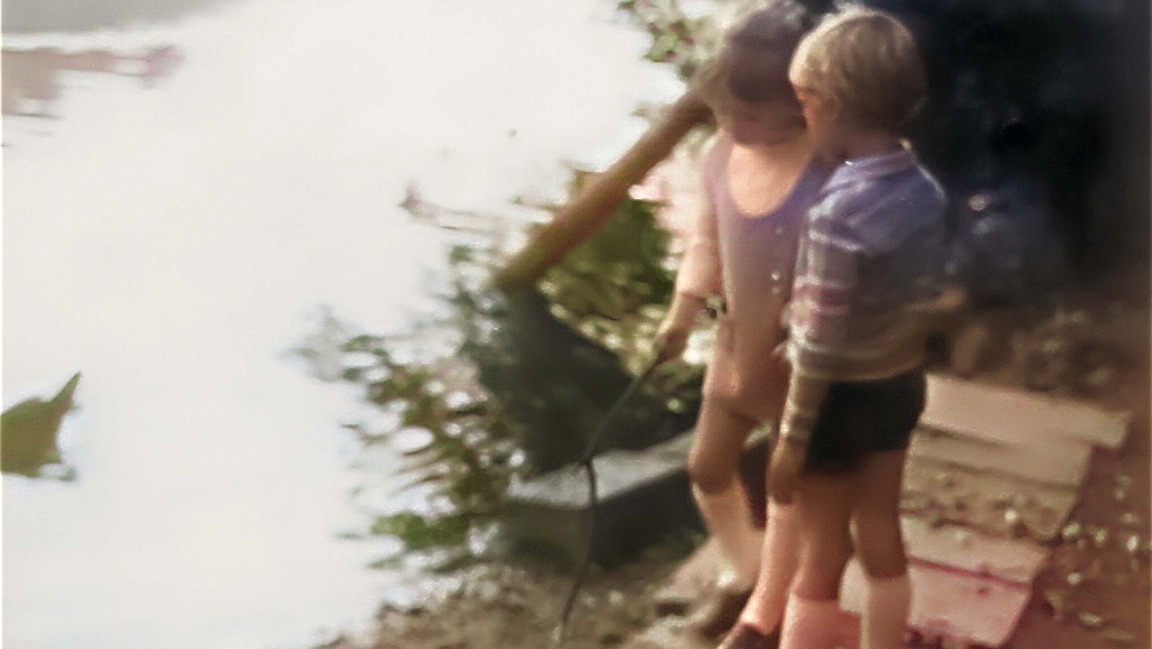 Kinder am Teich, historisch